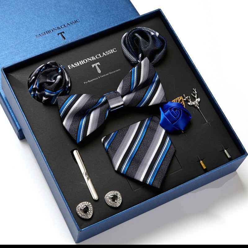 Men's tie featuring a sleek drop shape and arrow style, designed with high-quality printing. Ideal for formal occasions, presented in a stylish gift box. Dimensions: 145 x 7.5 x 3.5 CM.