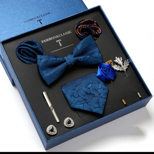 Men's tie featuring a sleek drop shape and arrow style, designed with high-quality printing. Ideal for formal occasions, presented in a stylish gift box. Dimensions: 145 x 7.5 x 3.5 CM.