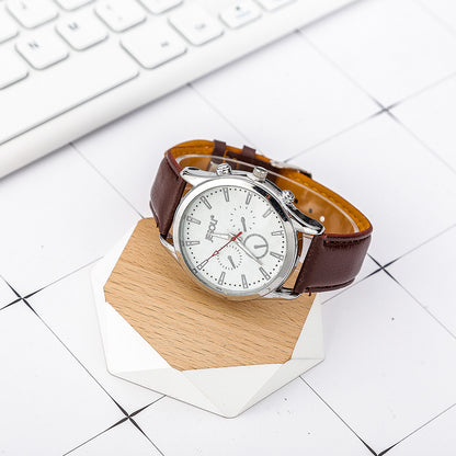 **Men's Watch Gift Set – Stylish & Functional ⌚** A sleek **42mm dial** with a **chronograph** function and **quartz movement** for accurate timekeeping. Featuring a classic **pointer display**, **spiral crown**, and **9mm thickness** for a comfortable fit. Fashion-forward design, perfect for any occasion. Not waterproof but built for everyday wear. Great for gifting! 🎁