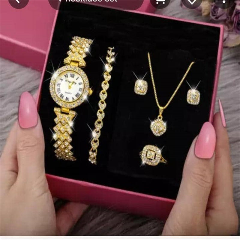 Diamond luxury bracelet watch set, a perfect blend of timeless elegance and sparkling sophistication for any occasion. #DiamondWatch #LuxuryBracelet #TimelessElegance #LuxurySet #SparklingJewelry #ElegantAccessories #LuxuryTimepiece #ChicStyle
