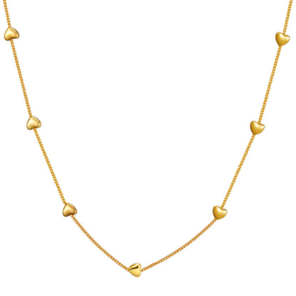 Add a touch of romance and elegance to your jewelry collection with the Sweet Elegance Titanium Steel Necklace &amp; Peach Heart Bracelet. Designed for the modern woman, this set is a beautiful blend of geometry and love-inspired elements, perfect for any occasion.