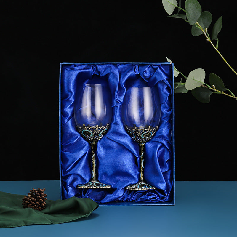 Canzhuo wine glass decanter set featuring elegant European-style red wine glasses (301-400ml) in a gift box, available in various sets with options for custom logo printing.