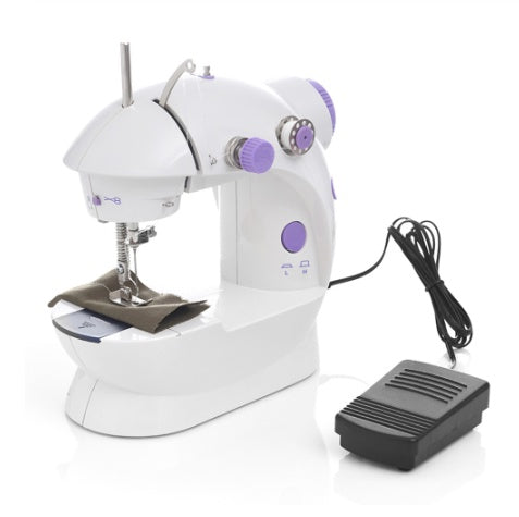 **Electric Mini Household Sewing Machine – Compact & Easy to Use! 🧵✨** A lightweight and portable sewing machine (20x15x10cm) with electric operation, classic straight stitching, and sewing cylinder functionality. Made from high-quality ABS, POM, and PC for durability. Features a built-in thread cutter, lighting, and power supply for convenience. Includes an English manual for easy setup—perfect for home sewing and DIY projects! 🪡
