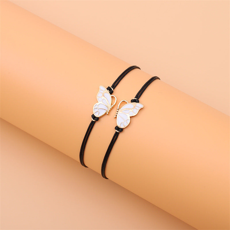 Celebrate the beauty of friendship with the Butterfly Friendship Wax Rope Braided Bracelet. This delicate bracelet symbolizes transformation, freedom, and the strong bond shared between friends, making it an ideal gift for expressing your love and appreciation.