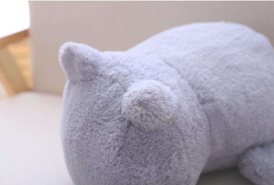 "Cat Plush Doll – A soft and cuddly stuffed animal featuring a pure color back cat design, made with high-quality plush and soft cotton, measuring 33cm. Perfect for room decoration or as a gift for loved ones."