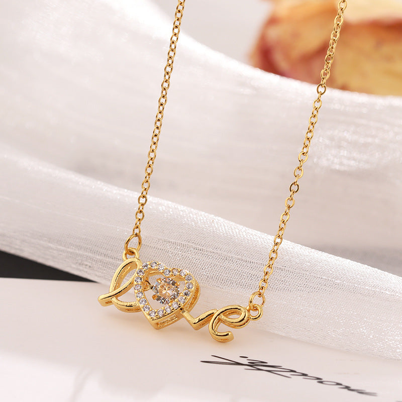 **Love Necklace – Stylish & Personal 💖** A **titanium steel** necklace with a **unique design**, featuring **letters**, **numbers**, or **text** for a personal touch. Crafted with **electroplating** for a sleek finish. Perfect for adding elegance to any outfit. ✨