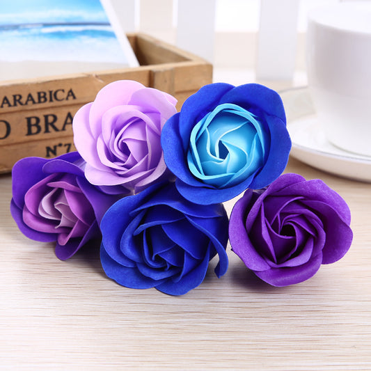 **4 Rose Soap Flowers Gift Box – Elegant Handmade Gift 🌹** A **handmade soap flower bouquet** in a **gift box** (11x11x5cm), available in various color combinations like **Red + Pink**, **Deep Purple + Light Purple**, and more. Perfect for any occasion, including **birthdays**, **Mother's Day**, **Valentine's Day**, and more. 🎁