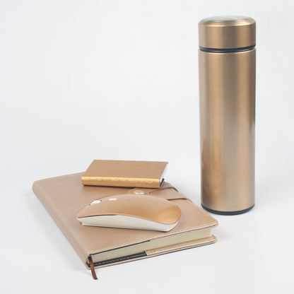 Business gift set featuring a 450ml sports-style thermo cup made of high-quality 304 stainless steel, with insulation performance to keep drinks hot or cold for 6-12 hours.