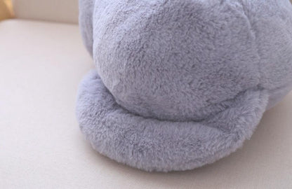 "Cat Plush Doll – A soft and cuddly stuffed animal featuring a pure color back cat design, made with high-quality plush and soft cotton, measuring 33cm. Perfect for room decoration or as a gift for loved ones."