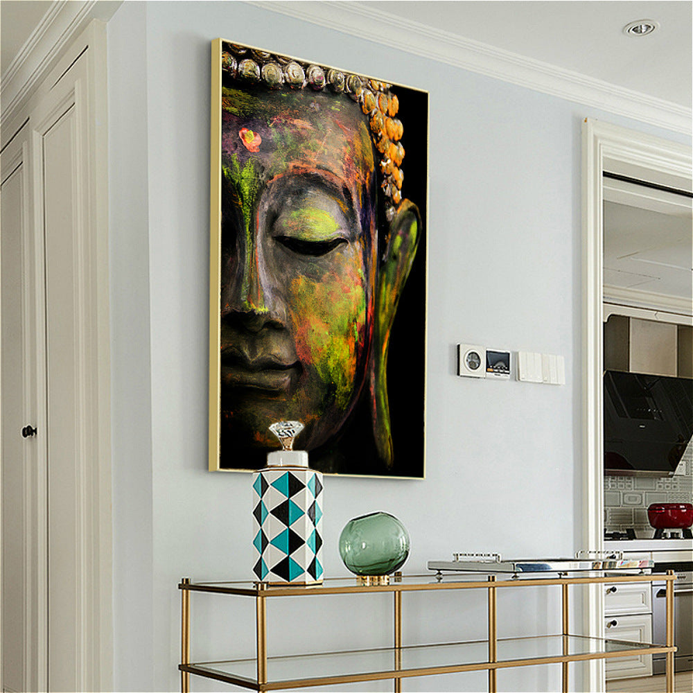 Buddha Portrait – A Timeless Symbol of Peace & Serenity Elevate your space with the Buddha Portrait, an exquisite piece of oil on canvas artwork that radiates tranquility and elegance. 