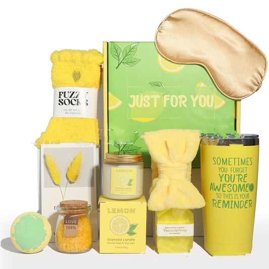 Bring a refreshing burst of citrus goodness to your gift-giving with the Fresh & Zesty Lemon-Themed Birthday Gift Set. Perfect for those who appreciate modern simplicity and creative, unique presents, this set adds a fresh, vibrant touch to any celebration.