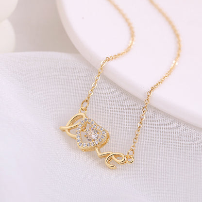 **Love Necklace – Stylish & Personal 💖** A **titanium steel** necklace with a **unique design**, featuring **letters**, **numbers**, or **text** for a personal touch. Crafted with **electroplating** for a sleek finish. Perfect for adding elegance to any outfit. ✨