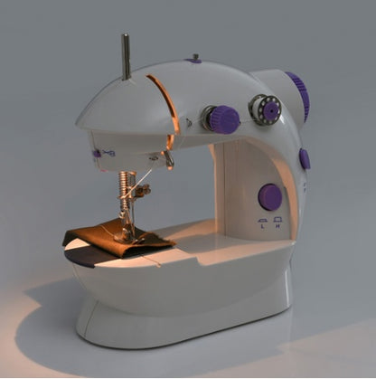 **Electric Mini Household Sewing Machine – Compact & Easy to Use! 🧵✨** A lightweight and portable sewing machine (20x15x10cm) with electric operation, classic straight stitching, and sewing cylinder functionality. Made from high-quality ABS, POM, and PC for durability. Features a built-in thread cutter, lighting, and power supply for convenience. Includes an English manual for easy setup—perfect for home sewing and DIY projects! 🪡