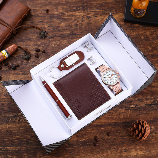 **Fashion Boutique Gift Set – Elegant & Stylish ⌚** A **38mm round dial** watch with **quartz movement** for accurate timekeeping. Featuring a durable **stainless steel strap**, **pin buckle**, and **spiral crown**, with a sleek **alloy case**. Comfortable fit with **8mm thickness** and protected by an **ordinary glass mirror**. Perfect for any occasion or as a thoughtful gift. 🎁