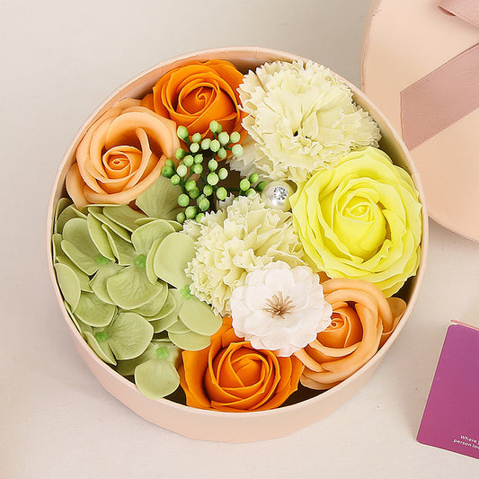 Delight your loved ones with the Soap Flower Gift Box, a beautifully handcrafted bouquet of delicate soap roses presented in a stylish gift box. Perfect for any occasion, this exquisite arrangement combines elegance with a soft, refreshing fragrance, making it a luxurious and meaningful gift.