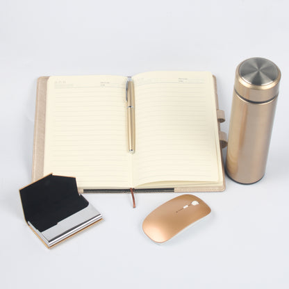 Business gift set featuring a 450ml sports-style thermo cup made of high-quality 304 stainless steel, with insulation performance to keep drinks hot or cold for 6-12 hours.