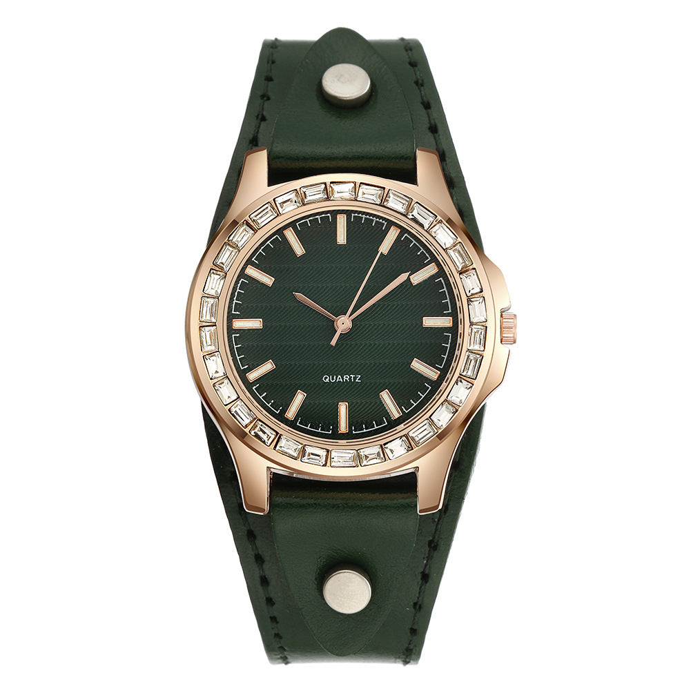 Indulge in the elegance of the Light Luxury Full Diamond Women's Watch. With its sparkling diamond accents and simple yet sophisticated bracelet design, this timepiece is the epitome of luxury and refinement. Perfect for any occasion, this watch exudes timeless beauty and charm.