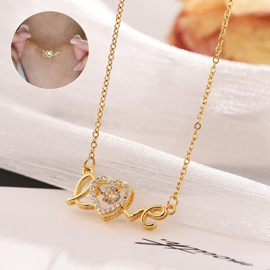 **Love Necklace – Stylish & Personal 💖** A **titanium steel** necklace with a **unique design**, featuring **letters**, **numbers**, or **text** for a personal touch. Crafted with **electroplating** for a sleek finish. Perfect for adding elegance to any outfit. ✨