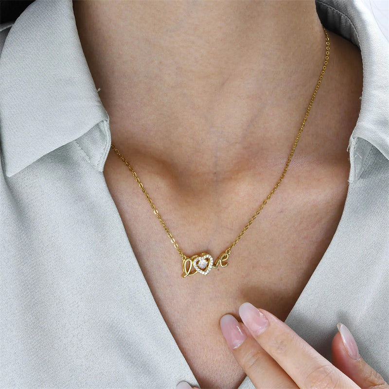 **Love Necklace – Stylish & Personal 💖** A **titanium steel** necklace with a **unique design**, featuring **letters**, **numbers**, or **text** for a personal touch. Crafted with **electroplating** for a sleek finish. Perfect for adding elegance to any outfit. ✨