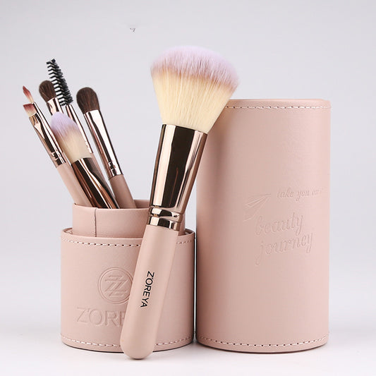 Soft and smooth makeup brush set with artificial fiber bristles and durable aluminum handles. Perfect for daily use and travel-friendly for easy storage and portability.