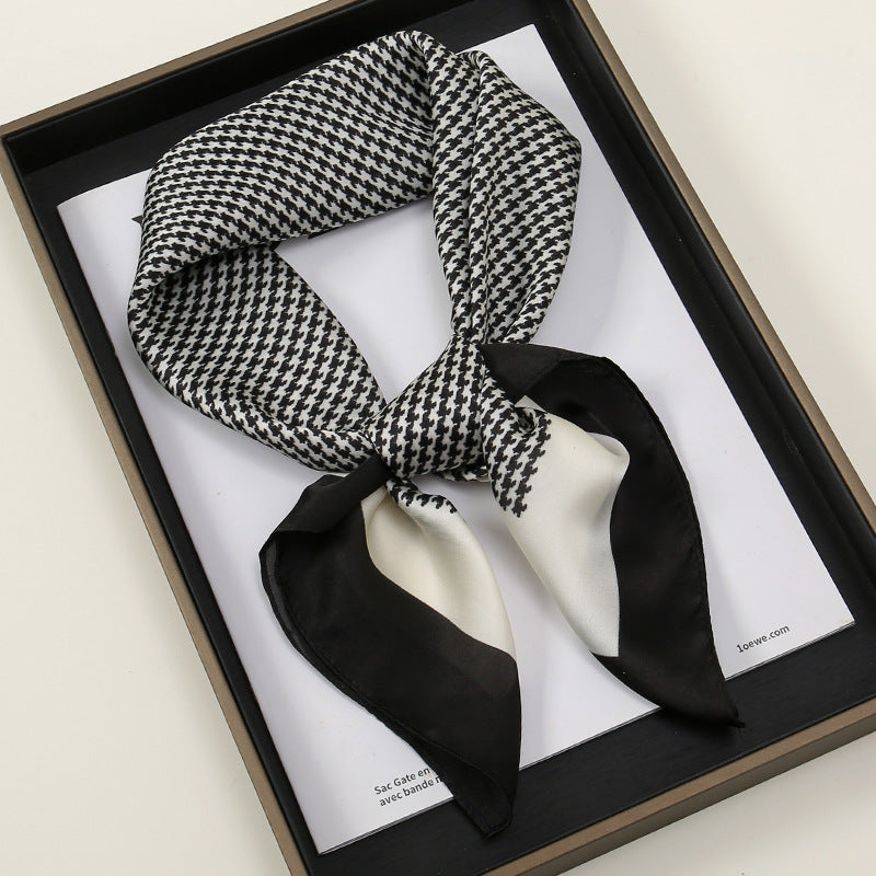 Artificial Silk Scarf Gift Set – Soft and elegant 70×70 cm silk satin scarf, perfect for spring, summer, and autumn. Lightweight, smooth, and versatile for various styling options. Available in multiple colors. An ideal gift choice.