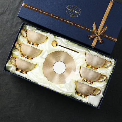 European elegance luxury coffee cup set, offering a sophisticated and timeless design for your coffee moments. #LuxuryCoffeeSet #EuropeanElegance #TimelessDesign #SophisticatedStyle #CoffeeLovers #ElegantTableware #FineChina #LuxuryAccessories