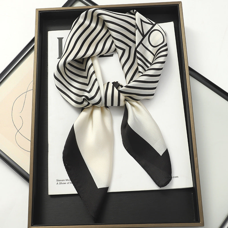 Artificial Silk Scarf Gift Set – Soft and elegant 70×70 cm silk satin scarf, perfect for spring, summer, and autumn. Lightweight, smooth, and versatile for various styling options. Available in multiple colors. An ideal gift choice.