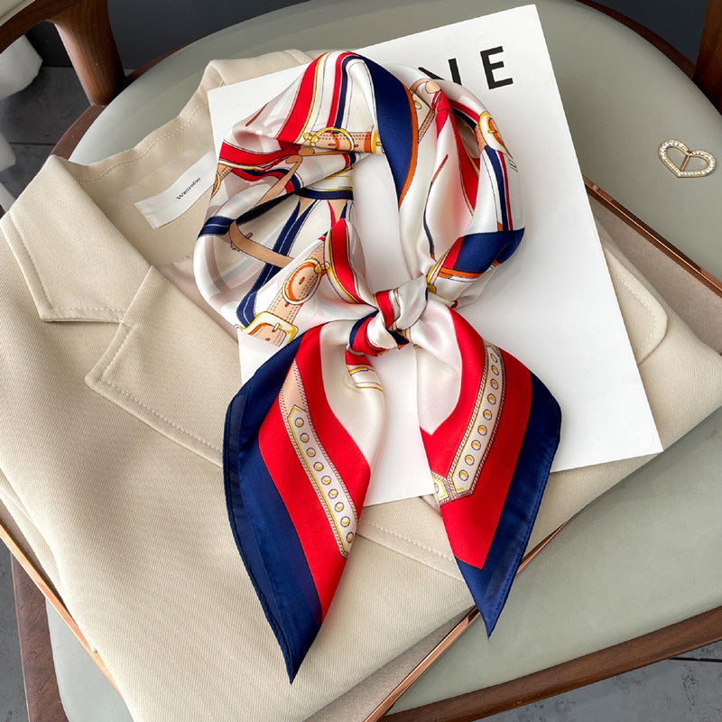 Artificial Silk Scarf Gift Set – Soft and elegant 70×70 cm silk satin scarf, perfect for spring, summer, and autumn. Lightweight, smooth, and versatile for various styling options. Available in multiple colors. An ideal gift choice.