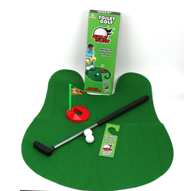 Mini Set Golf Sports Toys - Includes 2 golf balls, mat, flagstick, and putter for indoor fun