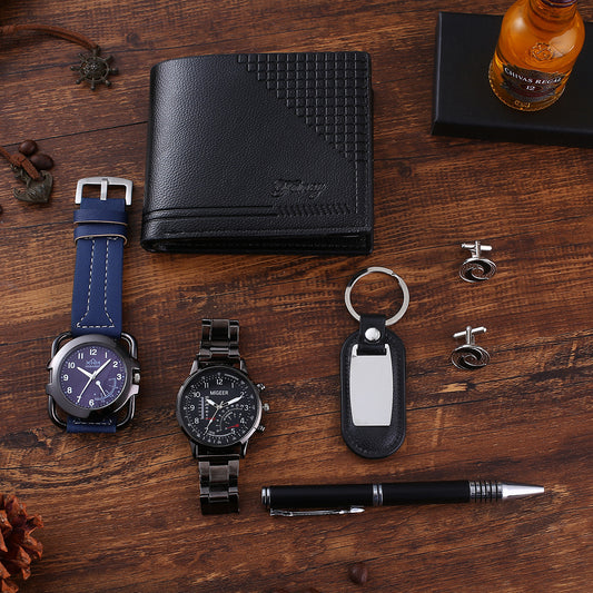 **Fashion Boutique Gift Set – Elegant & Stylish ⌚** A **38mm round dial** watch with **quartz movement** for accurate timekeeping. Featuring a durable **stainless steel strap**, **pin buckle**, and **spiral crown**, with a sleek **alloy case**. Comfortable fit with **8mm thickness** and protected by an **ordinary glass mirror**. Perfect for any occasion or as a thoughtful gift. 🎁