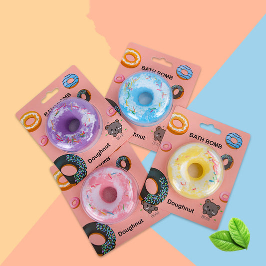 **Bubble Bath Donut Salt Ball – Exfoliate & Relax**  

Treat your skin to a spa-like soak with this **110g sea salt bath ball**, designed to **exfoliate, soften, and refresh**. Infused with **dried flowers** and available in **Red Rose, Yellow Lemon, Purple Lavender, and Blue Ocean**, it fizzes beautifully, releasing nourishing ingredients and a soothing fragrance. Perfect for all skin types—just drop it in warm water and unwind!