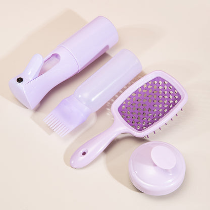 Elegant Hair Care Women's Gift Box featuring a high-quality plastic comb, available in purple, black, and pink. Perfect for daily styling and gifting.