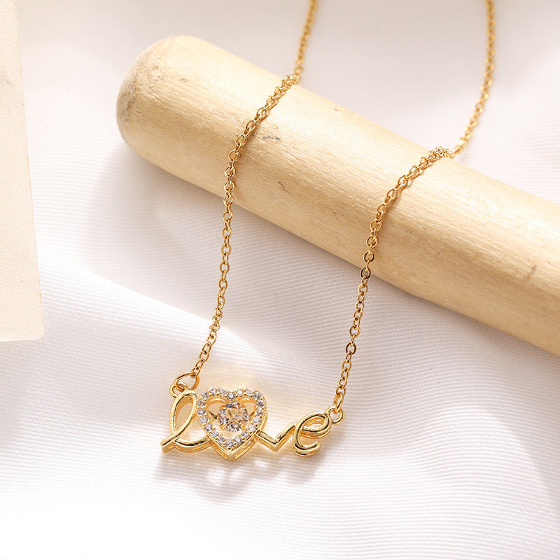 **Love Necklace – Stylish & Personal 💖** A **titanium steel** necklace with a **unique design**, featuring **letters**, **numbers**, or **text** for a personal touch. Crafted with **electroplating** for a sleek finish. Perfect for adding elegance to any outfit. ✨
