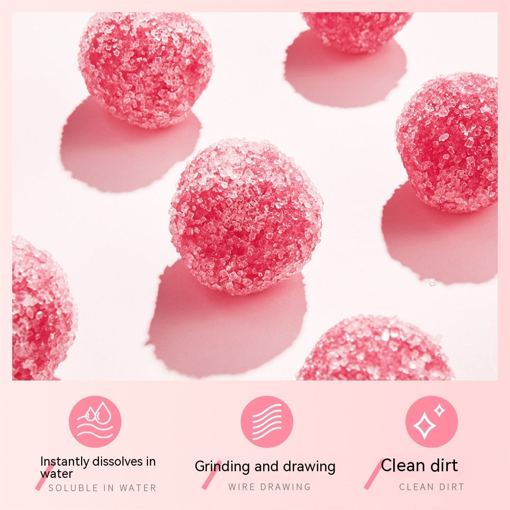 **Peach Candy Body Scrub** – A **silky, exfoliating scrub** that gently removes **dirt, oil, and dead skin** while hydrating and smoothing. With a **candy-frosted texture**, it dissolves effortlessly for a soft, radiant glow. 🍑✨ **140g per bottle.**