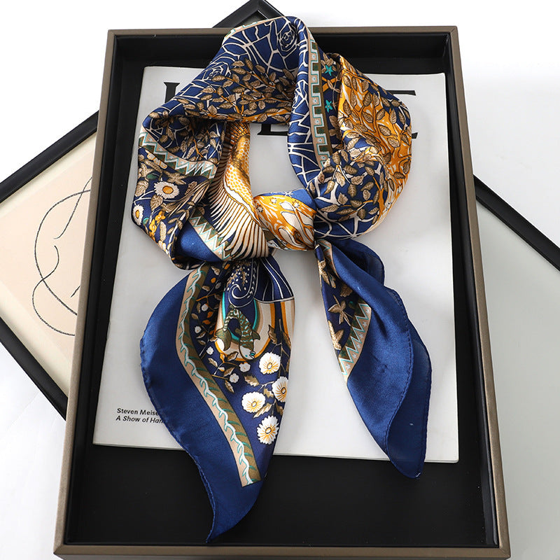 Artificial Silk Scarf Gift Set – Soft and elegant 70×70 cm silk satin scarf, perfect for spring, summer, and autumn. Lightweight, smooth, and versatile for various styling options. Available in multiple colors. An ideal gift choice.