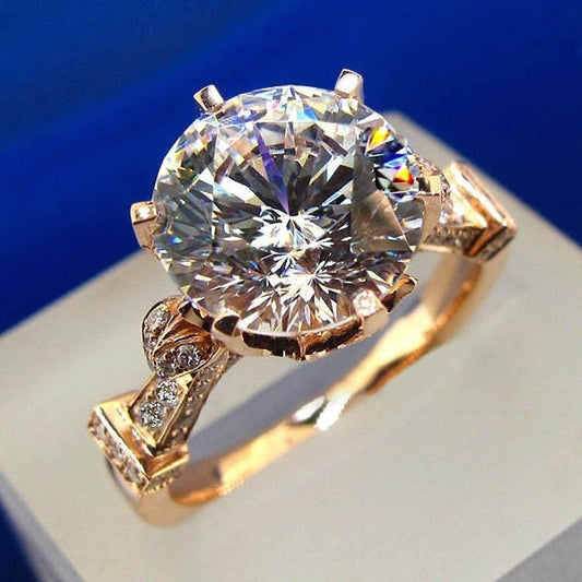 Fashion Edition luxury round diamond ring, featuring timeless elegance with intricate details. A perfect statement piece for any occasion.
