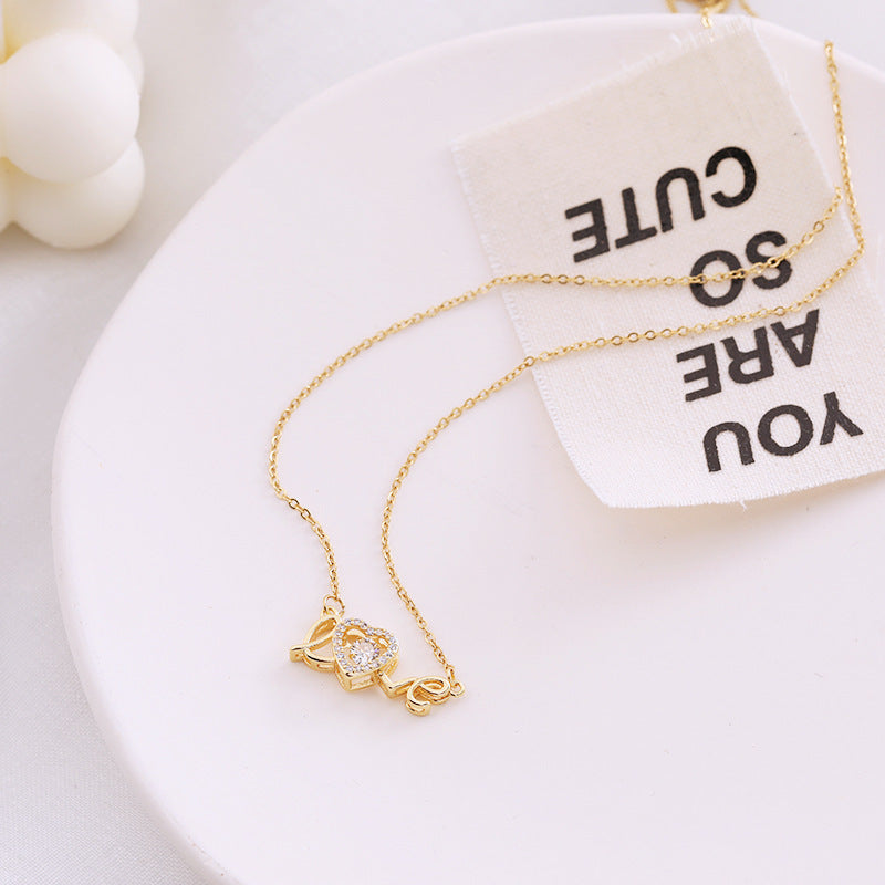 **Love Necklace – Stylish & Personal 💖** A **titanium steel** necklace with a **unique design**, featuring **letters**, **numbers**, or **text** for a personal touch. Crafted with **electroplating** for a sleek finish. Perfect for adding elegance to any outfit. ✨