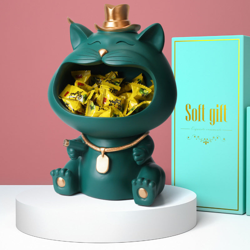 Charming resin "storage dog" ornament, perfect for modern home decor and housewarming gifts. Adds a playful and functional touch to any space.