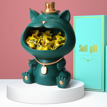 Charming resin "storage dog" ornament, perfect for modern home decor and housewarming gifts. Adds a playful and functional touch to any space.