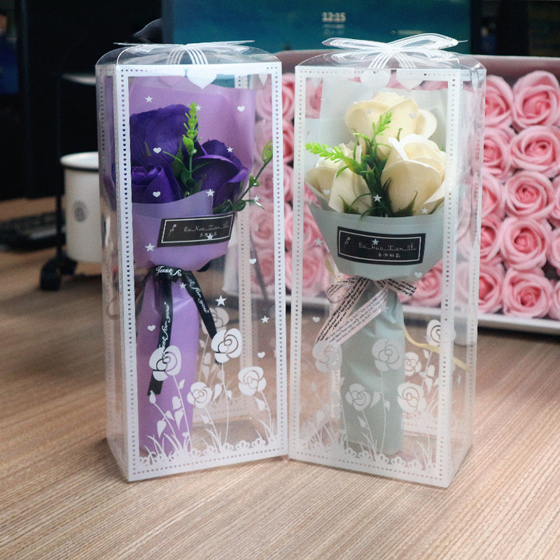 **Soap Flower Box Bouquet – Handcrafted soap flowers in vibrant colors, perfect for gifting on special occasions like weddings, birthdays, or anniversaries.**