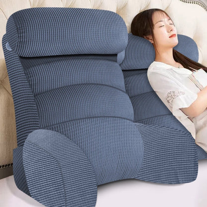 Bedside Soft Upholstery Pillow designed for neck and waist support, featuring a removable, washable cover and available in various stylish colors and sizes for ultimate comfort.