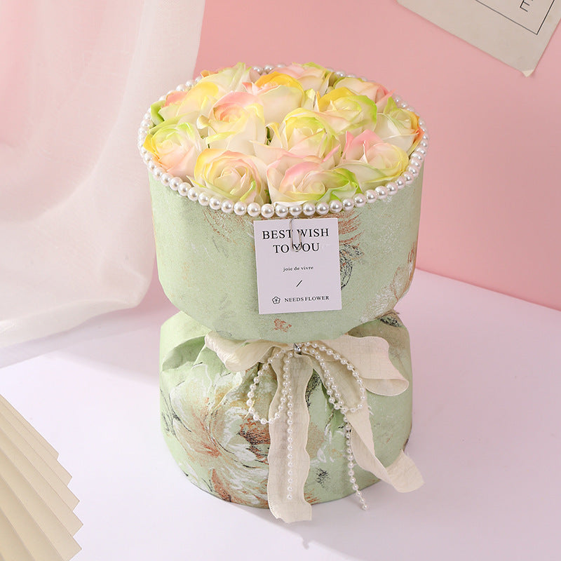 **Soap Flower Bouquet – A beautiful bouquet of long-lasting soap flowers in various colors, perfect for weddings, birthdays, and special occasions.**