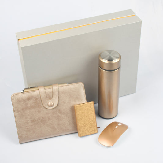 Business gift set featuring a 450ml sports-style thermo cup made of high-quality 304 stainless steel, with insulation performance to keep drinks hot or cold for 6-12 hours.