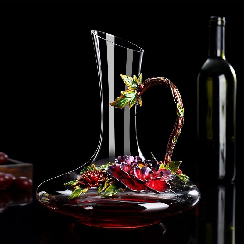 Canzhuo wine glass decanter set featuring elegant European-style red wine glasses (301-400ml) in a gift box, available in various sets with options for custom logo printing.