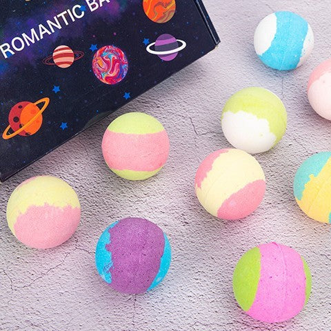 **Starry Sky Bath Salt Set – Oil-controlling and exfoliating bath salt balls for a refreshing and relaxing bath experience. Suitable for all skin types.**