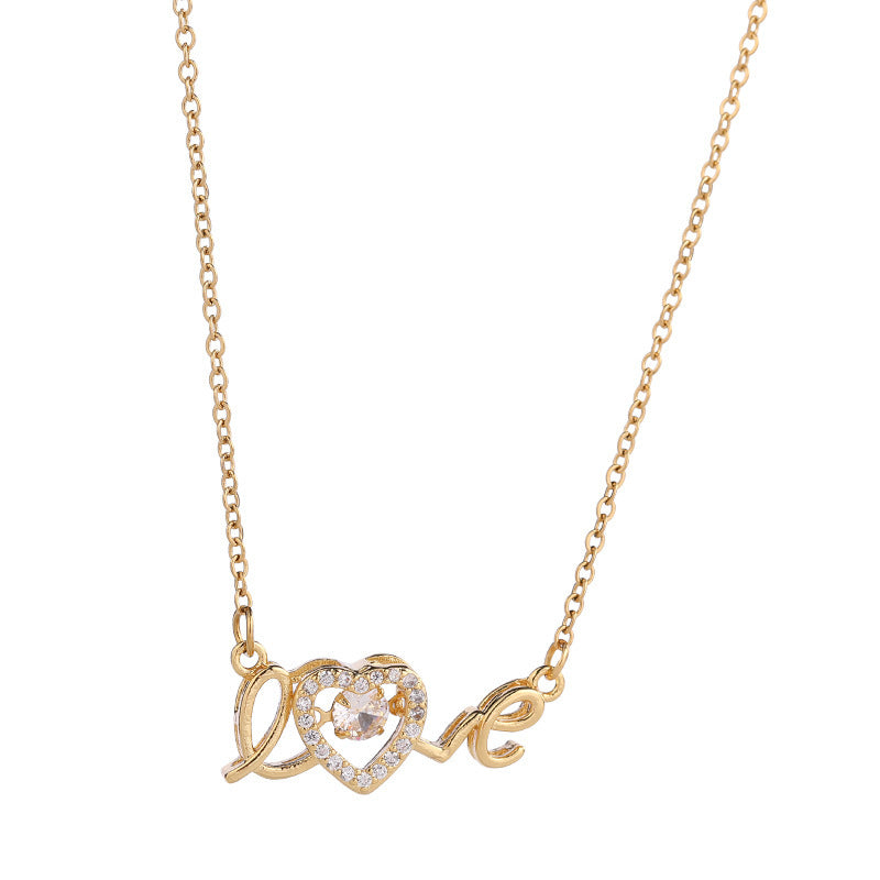 **Love Necklace – Stylish & Personal 💖** A **titanium steel** necklace with a **unique design**, featuring **letters**, **numbers**, or **text** for a personal touch. Crafted with **electroplating** for a sleek finish. Perfect for adding elegance to any outfit. ✨
