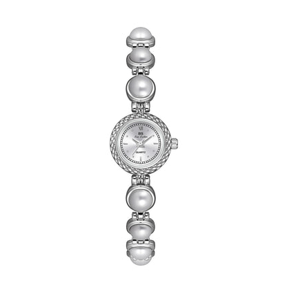 Pearl bracelet women's watch, offering timeless elegance with a fashionable twist for a chic and refined look. #PearlBraceletWatch #TimelessElegance #FashionableTwist #WomensWatch #ChicStyle #LuxuryTimepiece #ElegantAccessories #SophisticatedLook