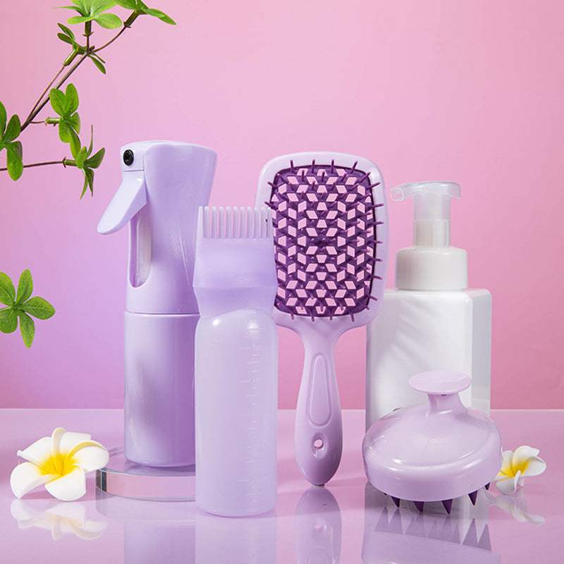 Elegant Hair Care Women's Gift Box featuring a high-quality plastic comb, available in purple, black, and pink. Perfect for daily styling and gifting.