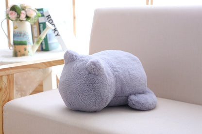 "Cat Plush Doll – A soft and cuddly stuffed animal featuring a pure color back cat design, made with high-quality plush and soft cotton, measuring 33cm. Perfect for room decoration or as a gift for loved ones."