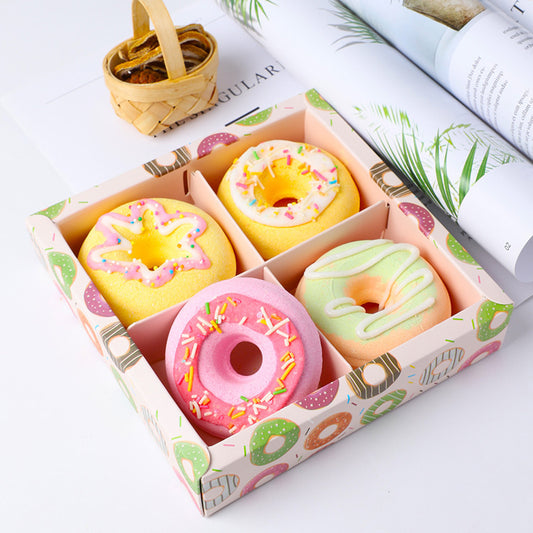 **Donut Explosion Salt Bombs Set – Fun, donut-shaped bath salt bombs for exfoliation, oil control, and a refreshing bath experience. Perfect for all skin types!**